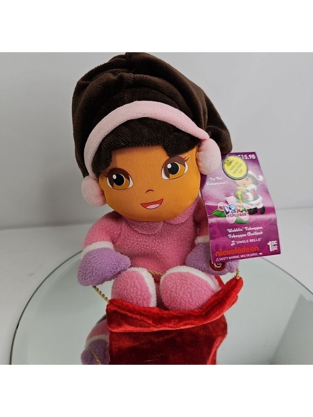 Wobblin Toboggon Dora The Explorer Toy Plush Working With Tags 2013 Christmas